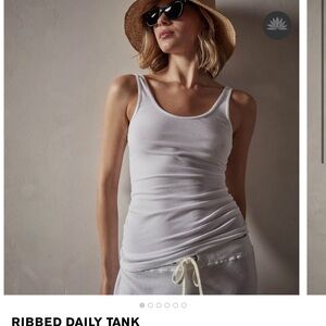 *James Perse, white tank top, size 3/L